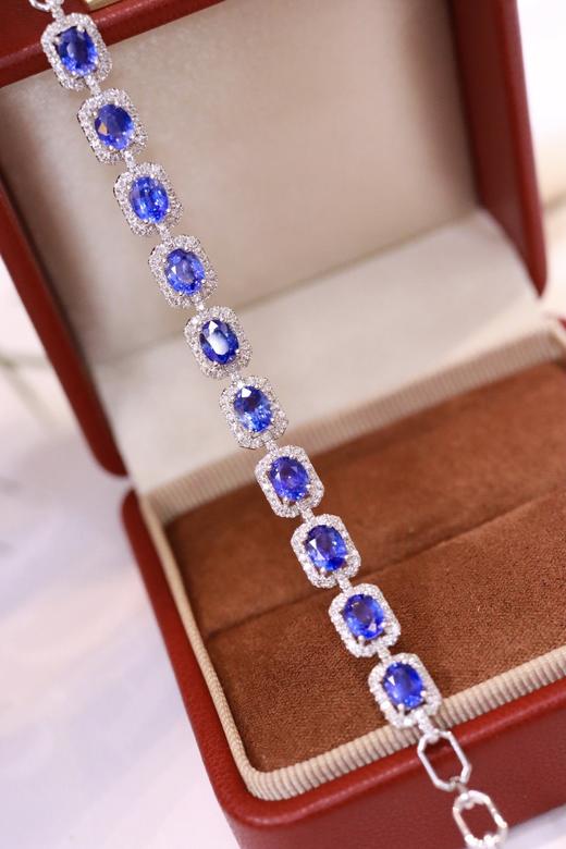 4.69ct 蓝宝石手链 商品图5