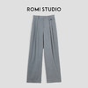ROMI STUDIO“轻盈利落”百搭高腰垂坠感亲肤柔软直筒阔腿西裤k3032 商品缩略图3