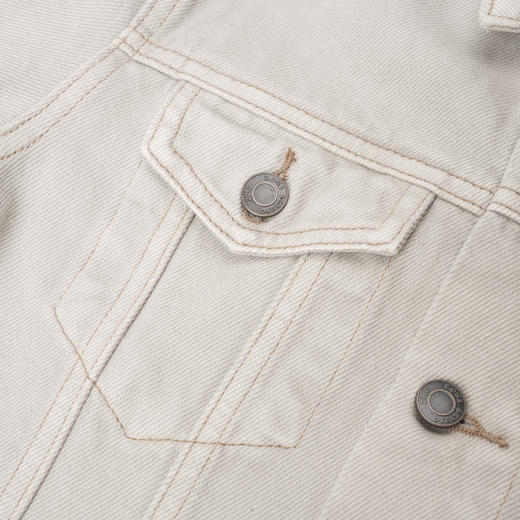 ROMI STUDIO“法式复古”100%棉翻领修身短款牛仔夹克外套23AWW257 商品图2