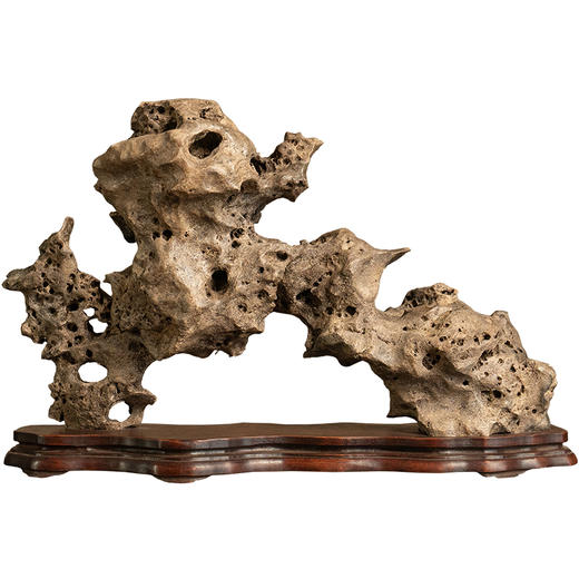 清 英石文房赏石（红木座） 商品图5