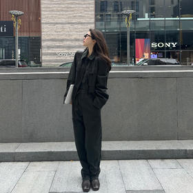 ROMI STUDIO"工装美学“290G斜纹棉多口袋磨毛质感短外套23AWW1360