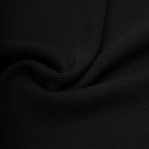 ROMI STUDIO“基础灵魂”莱赛尔天丝透气坑条圆领黑色中袖T恤M3729 商品图3