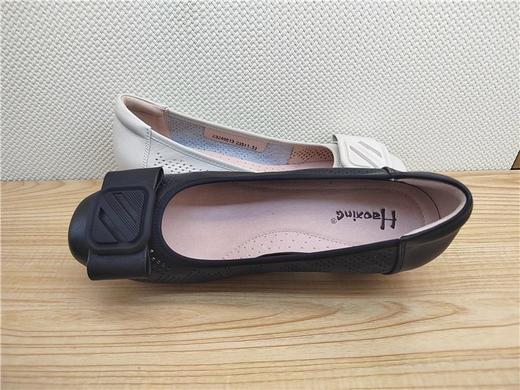 豪行夏季新款23249513真皮休闲低跟打孔女鞋凉鞋皮鞋 商品图1
