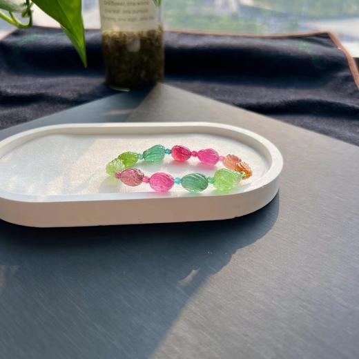 21.84g 8.5mm 雕刻碧玺手链 商品图7