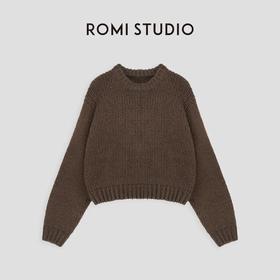 ROMI STUDIO“秋冬美拉德” 绵羊毛混纺腔调穿搭粗针织毛衣23AWM498