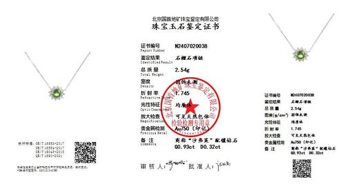 0.93ct 沙弗莱锁骨链 商品图3