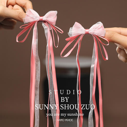 【迷你蝴蝶结发夹】儿童不伤发婴儿发卡盘发神器女孩发夹古风发带 商品图8