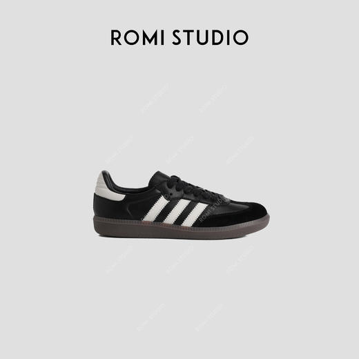 ROMI STUDIO“美式复古”牛反绒拼羊皮撞色耐磨平底德训鞋407L4032 商品图1