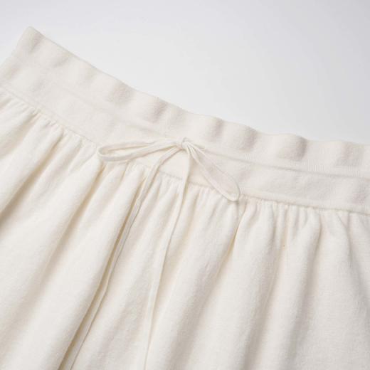 ROMI STUDIO“静雅绅士”16针单边棉麻混纺肤感抽绳A字半裙24SSM896(现货) 商品图2