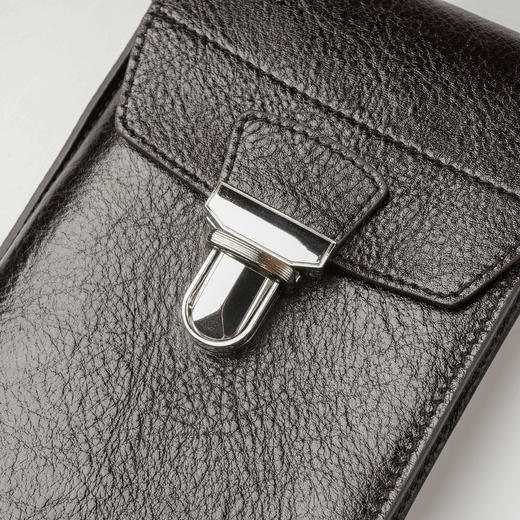 ROMI STUDIO“原生本皮"头层牛皮纹路肌理感斜跨手机包 24SSB103 商品图1