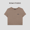 ROMI STUDIO"夏日旅行箱"系列百搭休闲短款圆领纯色短袖 t恤T3481 商品缩略图0