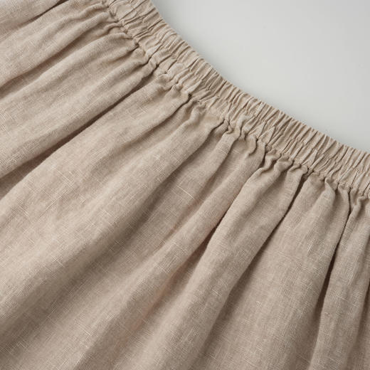 ROMI STUDIO“悠然而归”100%亚麻炒色雪花肌理松紧A摆半裙24SSQ878 商品图5