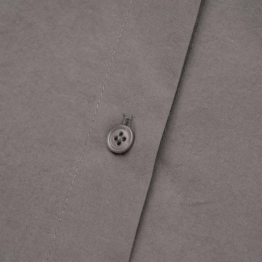 ROMI STUDIO“Cozy Design”100%棉立领简约知性褐灰衬衣 23AWT1311 商品图2