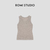 ROMI STUDIO60支羊毛混纺气质U领针织简约打底背心马甲23AWM881 商品缩略图1