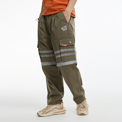 鬼洗24AW石器时代暗裂纹拼布可拆式工装裤 24A7401 商品图0