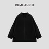 ROMI STUDIO“棕标系列”100澳洲绵羊毛连帽双面呢大衣外套23AWW344 商品缩略图0