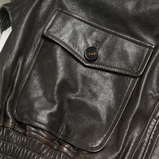 ROMI STUDIO“Vintage”土耳其羔羊皮手工做旧深棕皮衣外套23AWW891【微瑕】 商品图2