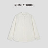 ROMI STUDIO “中式美学” 100%长绒棉磨毛A字宽松立领衬衣24SST138 商品缩略图0