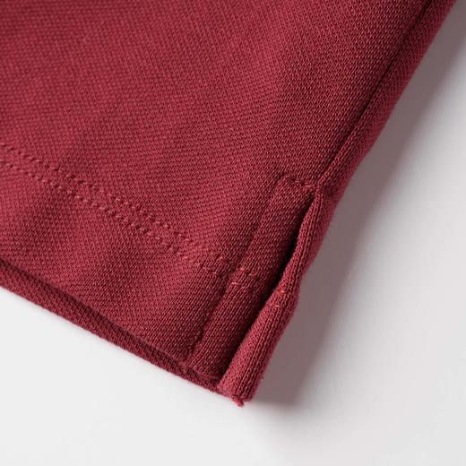 ROMI STUDIO“红色与罗马”100珠地棉拼格纹Polo领短袖T恤24SST1123 商品图3