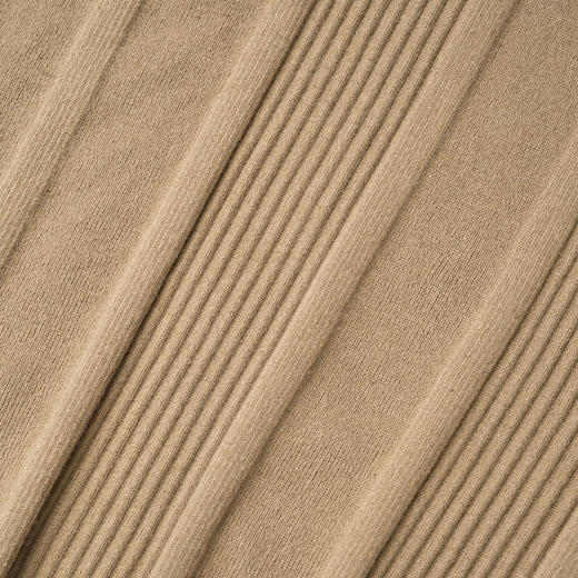 ROMI STUDIO"眸中罗马"18针100%棉坑条半开领中袖针织衫24SSF131 商品图3