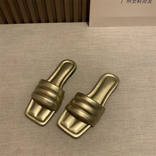 【春夏百搭单品❗️法式一字平底鞋】多款颜色可选 百搭显白，鞋面舒适柔软，条纹防滑鞋底，春夏新款软平底露趾一字凉拖拖鞋Y 商品图3