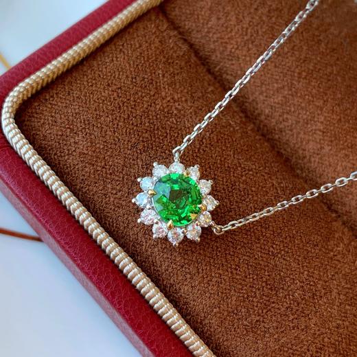 0.93ct 沙弗莱锁骨链 商品图1