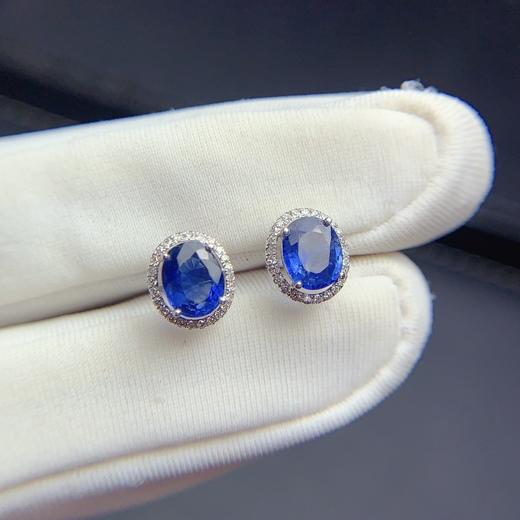 1.51ct 1.22g 蓝宝石耳钉 商品图6