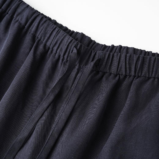 ROMI STUDIO"工装美学"莱赛尔亚麻混纺可调束脚休闲裤24SSK1049 商品图1