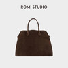 ROMI STUDIO100%羊皮简约百搭手提通勤大容量棕色托特包 23AWS029 商品缩略图0