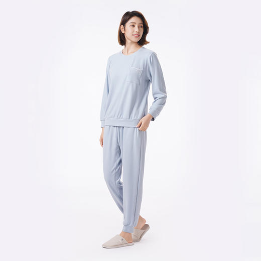 都市丽人睡衣亲情蜜语长袖家居服保暖面料薄女士保暖面料套装LHT0B6 商品图2