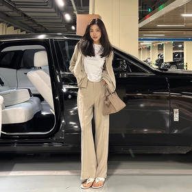 ROMI STUDIO“随性优雅”腔调穿搭 冰冰裤垂感宽松香草长裤K3225