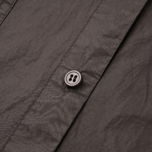 ROMI STUDIO“经典复古”100%棉圆下摆洗水乌木色长袖衬衣24SST045 商品图2