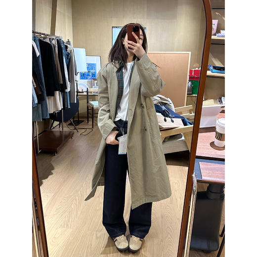 ROMI STUDIO“法式优雅” 100%棉复古洗水双排扣风衣外套 23AWW1020 商品图2