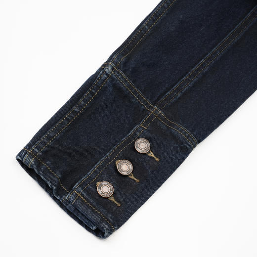 ROMI STUDIO“美式复古”100%棉水洗做旧渐变夹克牛仔外套 23AWN405 商品图3