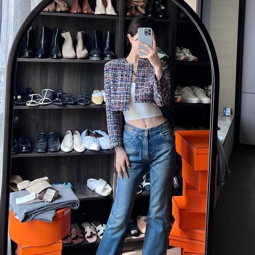 ROMI STUDIO【高定系列】 气质小香风复古拼色小个子短款外套 W3478 商品图0