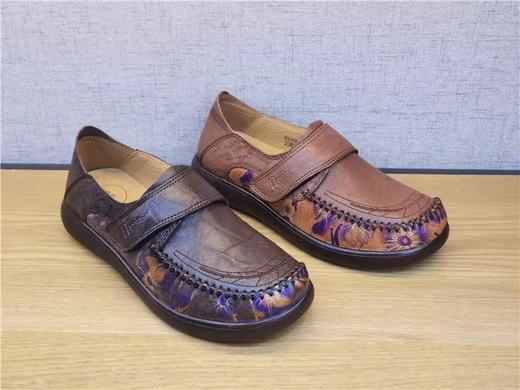 豪行春季新款正品真皮妈妈鞋休闲舒适软底防滑女单鞋22106232 商品图3