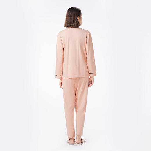 都市丽人睡衣好睡好眠长袖家居服RC50/50双面薄女士棉质套装LHT1M5 商品图3