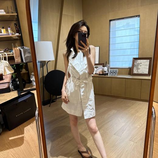 ROMI STUDIO“随性优雅”100%棉立裁工装口袋抽绳背心连衣裙D3796 商品图1