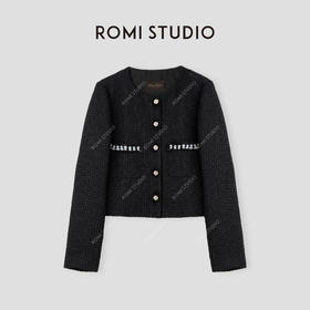 ROMI STUDIO“法式优雅”丝感棉拼手工编织花边小香风外套 24SSW473