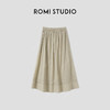 ROMI STUDIO“法式优雅”100%长绒棉砂洗轻薄加软A字半裙 24S3Q1017 商品缩略图1
