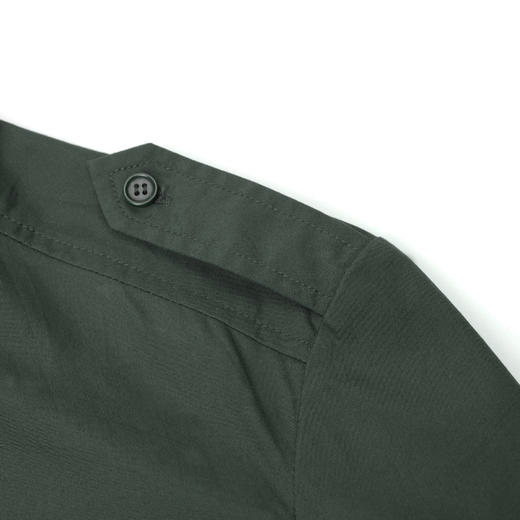 ROMI STUDIO“利落随性”天丝棉混纺工装口袋复古绿衬衣23AWT406 商品图1