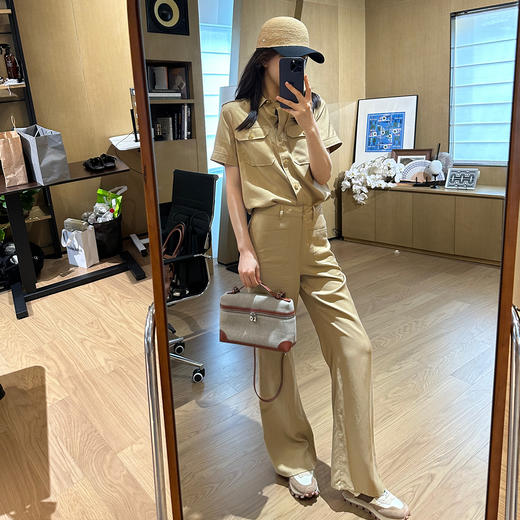 ROMI STUDIO“法式衣橱”醋酸天丝混纺高腰口袋提臀显瘦直筒裤K3434 商品图2