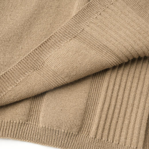 ROMI STUDIO"眸中罗马"18针100%棉坑条半开领中袖针织衫24SSF131 商品图4