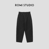 ROMI STUDIO“松弛侘寂”270g重磅棉高腰弧形拉链阔腿裤 23AWK1141 商品缩略图0