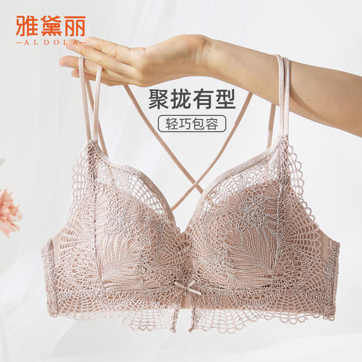 雅黛俪内衣女聚拢小胸红色内衣蕾丝性感美背内衣聚拢收副乳防下垂 商品图0