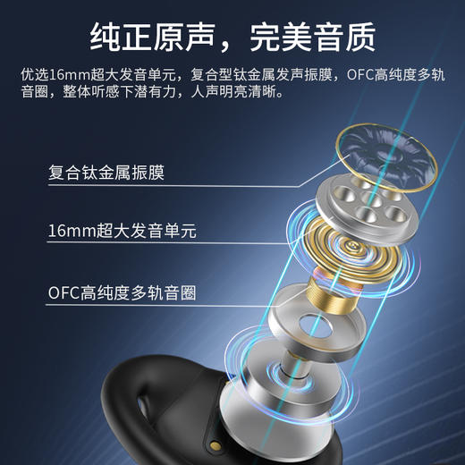 魔声Open Free AC100气传导耳机，16mm超大发声单元+复合钛金属振膜 震撼音质牛到爆佩戴牢固久戴不痛智能通话降噪、30h超长续航 商品图1