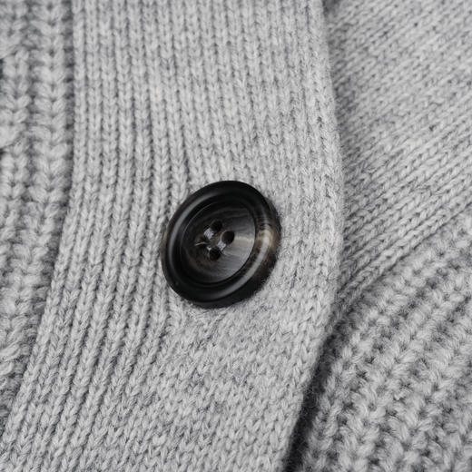 ROMI STUDIO“格雷高知”808G绵羊毛混纺宽松浅灰针织开衫23AWM1322 商品图2