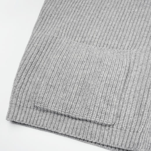 ROMI STUDIO“格雷高知”808G绵羊毛混纺宽松浅灰针织开衫23AWM1322 商品图3