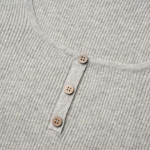 ROMI STUDIO“亨利经典”亚麻棉混纺方领弹力坑条针织背心24SST1048 商品图3