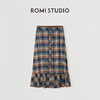 ROMI STUDIO“纽约系列”100%棉美式复古撞色格纹拼接半裙24SSQ071 商品缩略图0